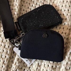 lululemon athletica Black  wristlet Set